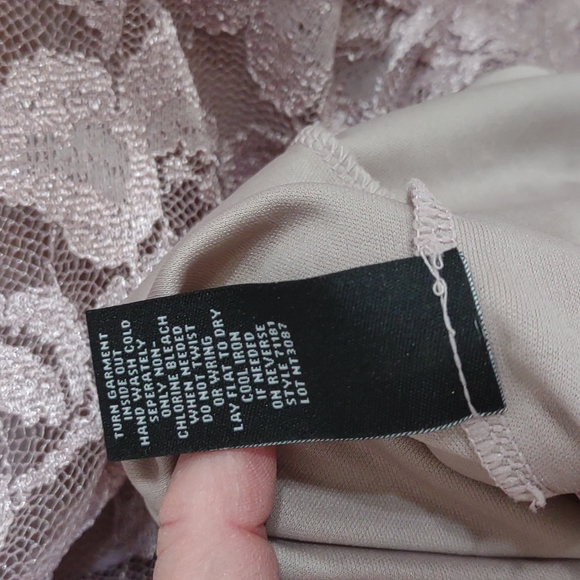 Taupe Lace Dress - Picture 4 of 6